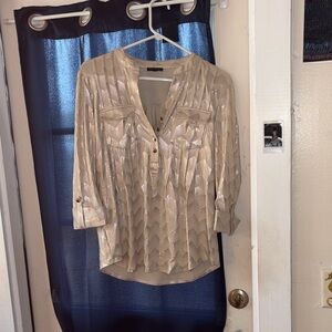 Ava & Grace Shimmering Cream Blouse